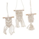 24h Boho macrame prívesok 3 ks čačky na vianočný stromček