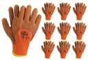 Pracovné rukavice / Polstrované / oranžovo-hnedé