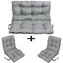 RATTAN nábytkové podsedáky 120x60x50 sada 2+1 OCEL