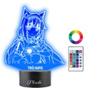 3D Led Night Lamp Anime Nekopara Gravírovanie Name