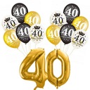SET 40. NARODENINY, KONFETTI balóniky, číslo 100 cm