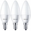 3x LED ŽIAROVKA 7W NW 4000K E14 SVIEČKA PHILIPS