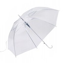 Dáždnik Transparentný biely svadobný dáždnik