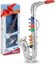 BONTEMPI SAXOFÓN PRE DETI 8 TLAČIDIEL Strieborný - 41,5 cm - Darček!