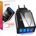 4x USB nástenná nabíjačka Rýchle nabíjanie