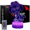 3D LED USB nočná lampa ako darček Paw Patrol Paw Patrol