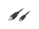 Kábel USB-C(M)->USB-B(M) 2.0 1,8m čierny