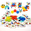 Montessori puzzle 40 vzorov 55 prvkov