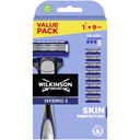 WILKINSON Hydro 3 súprava na holenie pokožky 9x kazety + rukoväť