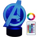 AVENGERS 3D Led Name Darčeková nočná lampa