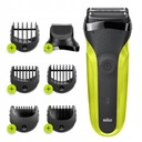Pánsky elektrický holiaci strojček Series 3 BRAUN 300BT zastrihávač fúzov + 5 nástavcov