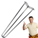 Kovová stolová noha Vlásenka nohy tri tyče 40 cm