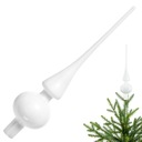 Sklenená korunka na vianočný stromček Cold white point - 26cm