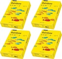 Dúhový papier do kopírky A4 80g 500 listov žltý x 4 ks