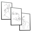 SET Plagáty bez rámov 3x(30x40) A3 Face Line