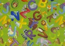200x200 cm FAREBNÉ DETSKÉ KOBERCE PÍSMENA ZOO