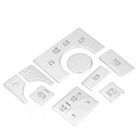 9PCS Alloy interiér auta Režim konzoly