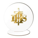 Dekorácie hostiteľom bieleho IHS Gold Communion