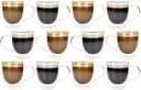 12x POHÁRE káva 250 ml DVOJITÉ TERMÁLNE DNO
