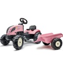 FALK Traktor Country Star Pink na Pedals Trailer