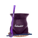 Torpedo Calabash Set pre Yerba Mate Bombilla Purple