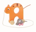 Drevená hračka - Mačka a myš na kolieskach TREFL ____________