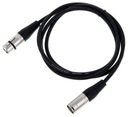 XLR XLR mikrofónový kábel 1,5 m, čierny