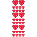 Dekorácia červené srdce Love Box Gadgets 30 ks