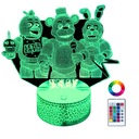 FNAF Five Nights at Freddy's LED Desk Nočná lampa pre deti + diaľkové ovládanie