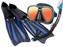 TUSA POWERVIEW PRO potápačský SET maska ​​šnorchel + FINS SOLLA FF23 modrá