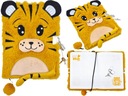 Chlpatý 3D diár s visiacim zámkom WŁOCHATY TIGER Tiger NOTES 96 k Plyšový A5