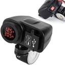 NABÍJAČKA NA MOTORKU 2x USB VOLTMETER TEPLOTY