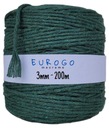 Bavlnená makrama struna Twisty Ecological Green 200 m 3 mm
