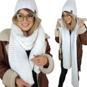 WARM Set HAT + WOOL SCARF dámsky hrubý zimný šál POLISH