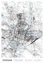 Mapa mesta Poznaň - plagát A1 59,4 x 84,1 cm