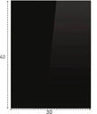 Podstavec z tvrdeného skla - sklo na sporák alebo krb 40x30 cm, čierne