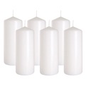 6x cylindrické sviečky, biele, 60/150, doba horenia 48h BISPOL