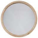 Okrúhle zrkadlo do kúpeľne 50 cm, drevená stena