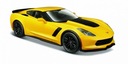 MAISTO Kovový model Corvette Z06 1/24 žltá