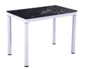 Stôl DAMAR 100x60 čierno/biely
