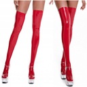 Červené latexové dlhé latexové pančuchy