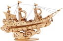 Drevené puzzle ROBOTIME 3D model Plachetnica Loď Plachetnica