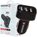 SWISSTEN AUTONABÍJAČKA 2x USB 2.1A +USB 1A