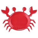 Červené papierové taniere Sea Crab 10 ks.
