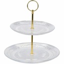 2-vrstvový GLASS tanier, zlatá glamour rukoväť