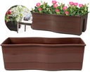 Terasový box na balkón Fala Wave hnedý 58cm