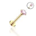 Titanium Gold Labret s ružovým kubickým zirkónom 1,2/8/3