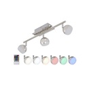 Nastaviteľné svietidlo 3x RGB LED s diaľkovým ovládaním 16 farieb