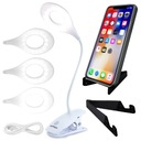 Led nočná lampa, stmievateľná, dotyková s klipom, flexibilná, 3 ÚROVNE SVETLA