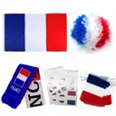 France Fan Set šatka Flag Parochňa Dekorácia